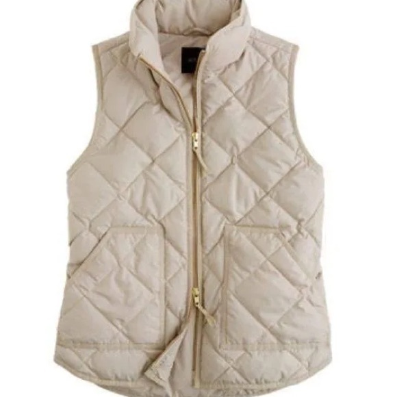 J. Crew Jackets & Blazers - J. Crew Light Tan Quilted Vest